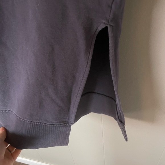 Deep Plum Midi Hooded Sweatshirt Dress - Picture 2 of 8